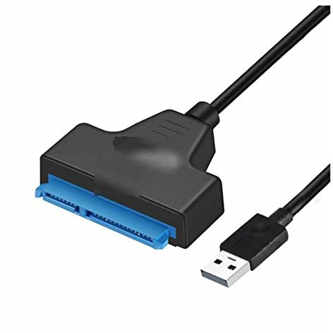 Hwmsza Câble vers USB 3.0/2.0 jusqu'à 6 Gbps Compatible avec Disque Dur SSD Externe 2,5 Pouces Adaptateur SATA 3 22 Broches USB 3.0 vers (Size : 33cm SATA USB Cable, Color : SATA to USB 3.0)