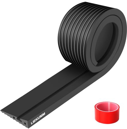 LIEKUMM 2 cm Cuttable Threshold Ramps for UPVC & Rubber Composite With Doorways, Mobility Scooter, Wheelchair, Garage Extra Hard-Wearing and Wear-resistant, Black