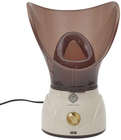 COSMETIC CLUB - SC0595 Sauna Visage Marron - Soin Vapeur Facial à Domicile - Design Ergonomique - Réservoir d'Eau 10-15 min - Améliore l'Hydratation - Marron