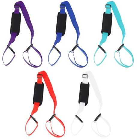PATIKIL Carrying Beach Chair Straps, 5 Pack Adjustable Beach Chair Straps Shoulder Carrying Straps for Folding Chair Backpack, Multicolor