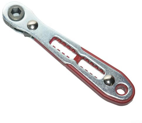 Mini Rachet Screwdriver, Bidirectional Ratchet Screwdriver, Flatted Right Angle Ratcheting Screwdriver Elbow 1/4 Inch Hex Drive 90 Degree Ratcheting Offset Screwdriver
