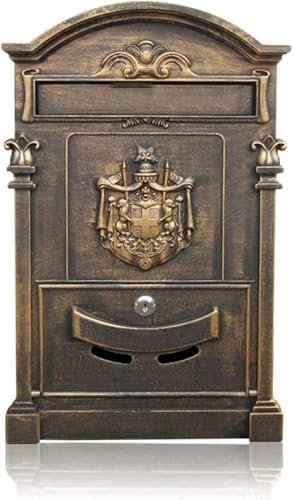 FLTRGO E -Mail -Mailbox -Mailbox -Mailbox An Der Wall Creative Mailbox wasserdichte Dekoration Retro Villa Zeitung ~/ Montiert