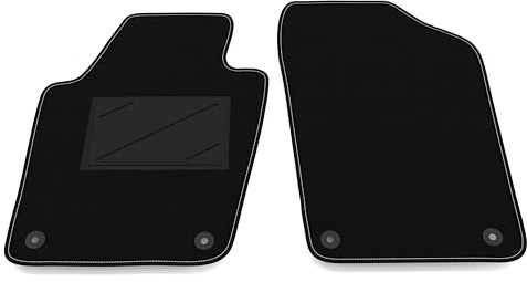 Auto-Fußmatten Kit nur vorne 2 Stück kompatibel mit Volkswagen Polo 6R 2009-2014 | Set 2 Teppiche vorne nach Maß in Teppich