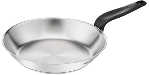 Tefal PRIMARY Poêle 20cm, Acier inoxydable de première qualité garantie 10 ans, Sans revêtement, Induction, Résultats croustillants, E3080204