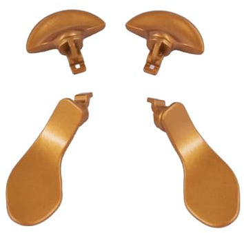 Lot de 4 pagaies de manette Edge pour PS5 DualSense Edge - Bouton arrière en métal pour manette PS5 Edge - Doré