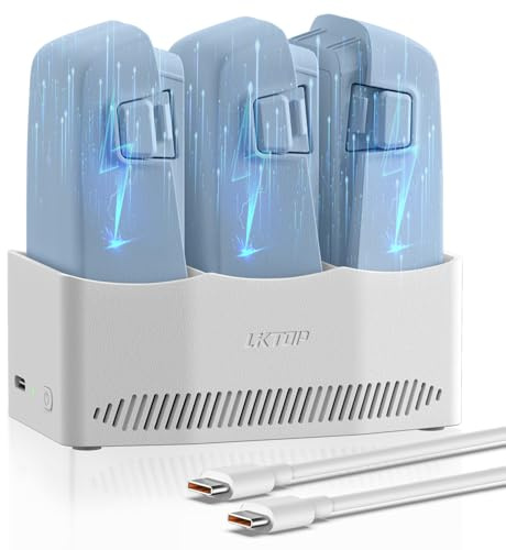 LKTOP 65W Flip Parallel Charging Hub for DJI Flip Drone Battery Charger Accessories, Super Fast USB-C Power Adapter, Storage Fast Full Charging Mode (Charge 3 Batteries Simultaneously: 77 Min) | for DJI Flip Drone Battery Charger Accessories, Super Fast USB-C Power Adapter, 60%Storage/95% Fast Charging/Output Mode