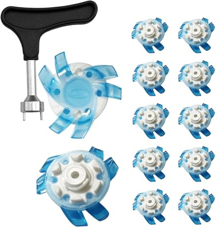 Poupangke Pointes pour chaussures de golf, pointes pour chaussures de golf,Chaussures à crampons de, antidérapantes - Pointes de Golf à torsion rapide, crampons de Golf portables, clé
