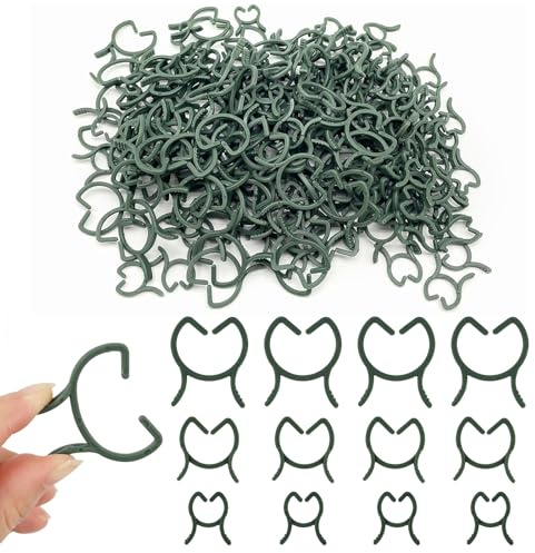 360 Pcs Plant Clips Garden Clips Plant Support Clips Vine Fixing Clips Plant Clips for Climbing Plants Plant Rings for Plant Stem Support, Vine Fruit Vegetables (3 Sizes)