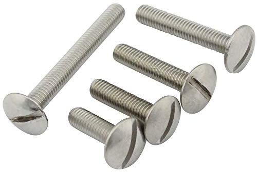 Flachrundschrauben mit Schlitz - M5x25 - (50 Stück) - Becherschrauben - Vollgewinde - Edelstahl A2 V2A - SC9040 | SC-Normteile®