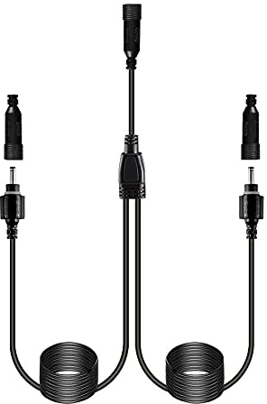 ECOWHO Splitter Cable Y-shape Separate Wiring Parallel Extension Lead Waterproof Cord Anti-Corrosion Wiring Only for Outdoor Garden Lights (2.3m)