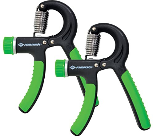 Schildkröt Fitness Handmuskeltrainer Pro, Ökotest sehr gut, Härtegrad einstellbar, Schwarz-Grün, wählbar als Single oder Double Pack