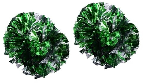 VIFER Pom Poms Cheerleading 1 Paar Pompom Girl Cheerleader Aerobic Pompoms für Kinder Frauen Tanz Party Schule Sportwettbewerb (grün)