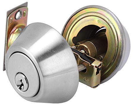 Door Cylinder, Stainless Steel Door Double Cylinder Deadbolt Lock Keyed on Both Sides for Wood Door Fence gate Wheel Cylinder Deadbolt