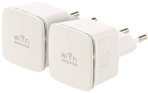 7links 2er-Set Mini-WLAN-Repeater WLR-350.sm mit Access-Point & WPS-Knopf