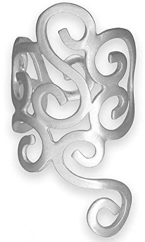 Ear Cuff Spirale Greca Senza Foro in Argento Sterling 925 Placcato Oro, Design Antico, Ipoallergenico e Senza Nichel - Pezzo Singolo Destro, Fatto a mano da Emmanuela