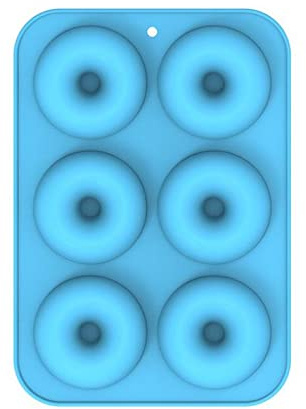 TSTSM Donut Mould Baking Cake Mould DIY Baking Oven Mould-Blue