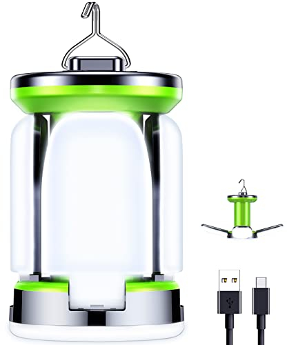 Blukar Lampada da Campeggio Ricaricabile, 60 LEDS Super Luminoso Lanterna da Campeggio Portatile - 7 Modalità Lampada per Tende per All'aperto/Pesca/Escursionismo/Emergenza/Interruzione di Corrente