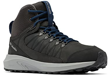 Columbia TRAILSTORM CREST MID WATERPROOF Botas Montaña De Senderismo Y Trekking impermeables Hombre , Negro (Shark x Admiral), 41.5 EU