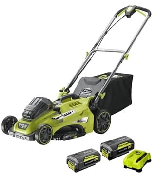 Pack RYOBI Tondeuse 36V RLM36X46H50PG - 2 Batteries 36V LithiumPlus 4.0Ah - 5.0Ah - 1 Chargeur