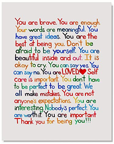 Inspirational Wall Art Print Poster 8 x 10 Canvas Prints Unframed- Birthday Gift Motivational Wall Art Home Decor Poster for Room Aesthetic Office Decor