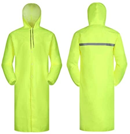 Sicherheitswesten Warnweste Warnschutzweste Reflektierender Anzug, fluoreszierende Sicherheitsmantel mit Wasserhaube wasserdichtem Reflexion Reflektorweste (Color : Yellow, Size : XXL)