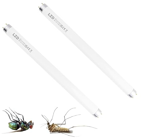 LZD 2 Pack T8 F10W G13 Tube de Rechange pour Tue Mouche Electrique, Ampoule UV 34,5 cm pour 20W Tueur de Moustique,Lampe Tue Mouche