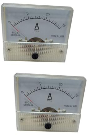 Uonlytech 2 Stücke 15a Dc Voltmeter Gauge Analog Panel Meter Taste Hochwertigem Abs Kunststoff Leicht Zu Lesen Netzteil
