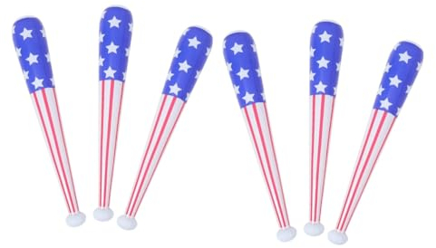 Toyvian 6stücke Teiliges Mit Amerikanischer Flagge Für Feiern Aufblasbare Baseballschläger Für Partys Fotorequisiten Und Sportevents Lang
