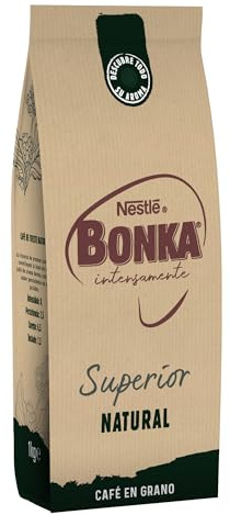 Bonka cafe en grano tostado natural superior, 1 paquete de 1 kg