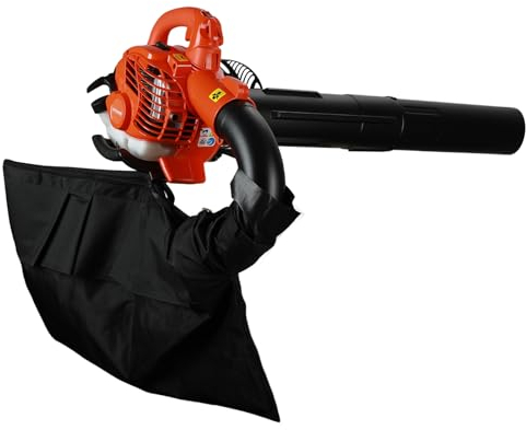 Haloppe Gasbetriebener Laubbläser, 2-Takt, 424 CFM, 2-in-1-Akku-Hand-Gas-Schneefräse, Wiederverwendbare Tasche für Staub, Schnee, Blätter, Rasenpflege, Orange Orange