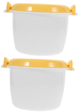 ANSNOW 2 Uds Olla Arrocera Vaporera Recipiente para Cocinar Arroz Microondas Olla para Pasta Vaporizador para Cocinar Recipiente para Arroz para Microondas Vaporera para Microondas Utensilios de Coc