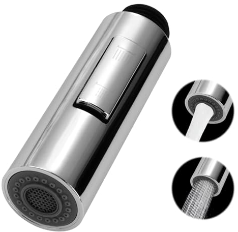 Joynine Douchette Evier Cuisine 2 modes, Embout Robinet Cuisine Pomme de Douche de Rechange en Plastique pour Cuisine et Salle de Bain, Économiseur d'Eau, Installation Facile