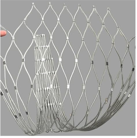 ZHZHXR 304 Edelstahl-Seilnetz, Sturzsicheres Edelstahl-Sicherheitsnetz, Pflanzenkletternetz Mehrzweck-Seilgeflecht, DIY Dekorativ(Color:10cm,Size:2x4m)