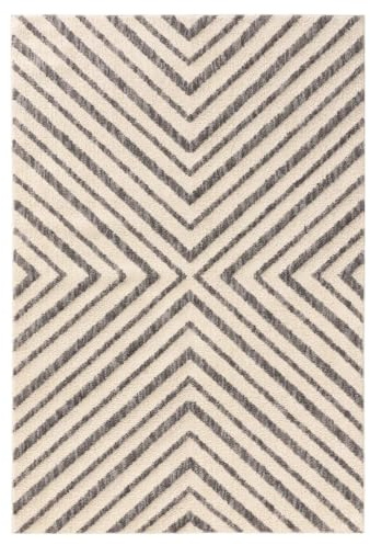 benuta Pop Teppich Junis - Creme 80x150 cm - Kunstfaser - Rechteckig & im Style: Abstrakt,Geometrisch, Hygge & Cozy, Minimalistisch - Pflegeleicht für Wohnzimmer Schlafzimmer