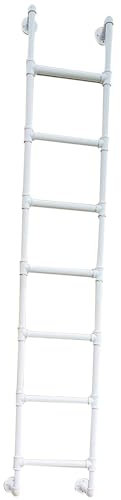 Notfall-Feuerkletterleiter, 1,2 m, 1,5 m, 1,8 m, 2,1 m, 2,4 m Höhe, Ausstiegsleiter, Kellerfenster, Brunnenleiter, robuste, an der Wand montierte Metall-Stufenleiter für Hochbetten im Dachgeschoss(120