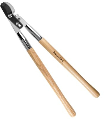 Berry&Bird Grensax med Bypass bladsystem, 765 mm tjock trädsax, trädgårdssax med 40 mm skärkapacitet, växellådssax med non-stick beläggning och ergonomisk handtagsform