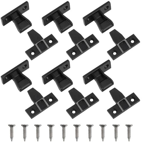 DECOMELODY 10 Pezzi Raccordi Innesto Clip Per Ripiani Di Mobili e Fermo Per Mobili Accessorio Per Facile Da Installare e Rimuovere Kit Di Raccordi Innesto Per Pannelli Decorativi Bagno