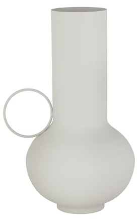 blomus Vase -LOHA- aus Metall | Dekovase in Farbe Moonbeam Beige | Größe M ⌀18 x 33H cm | Ideal für Trocken- oder Plastikbumen