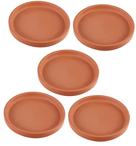 TOYANDONA 5pièces Soucoupes Terre Cuite pour Pots De Fleurs Accessoires De Jardinage Et Drainage pour Plantes Intérieur Et Extérieur