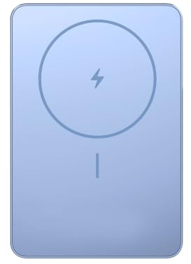Xiaomi Super Slim Magnetic Power Bank 5000 Azul | Power bank magnético ultrafino de 5000mAh. Carga inalámbrica, ultraligero — se acopla al iPhone y desaparece en el bolsillo.