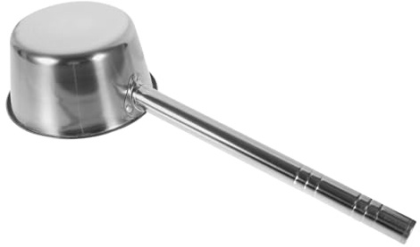 Louche à Eau en Acier Inoxydable Argentée à Long Manche | Louche 90ml, Cuillère de Service Pratique, Prise Confortable, Usage pour Porridge et Fruits