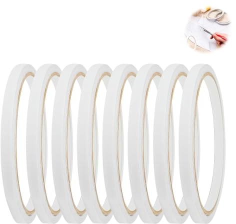 8 Stück Doppelseitiges Klebeband Transparent, 50m Länge, 6mm Breite, 0,15mm Dicke – Extra starkes doppelseitiges Klebeband für Basteln, Scotch Double Face für hohe Temperaturen, wasserdicht