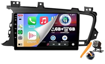 Autoradio Android 15.0 per Optima K5 2011-2015 Navigazione GPS satellitare 9'' Touchscreen Lettore video multimediale DVD Ricevitore FM BT con Carplay 4G 5G WiFi DSP SWC