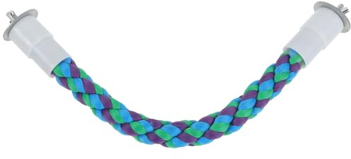 SHINEOFI Papagei Kletterseil 30cm aus Verschleißfestem Baumwollseil Bissfestes Wellensittich mit Landeplatz Lustiges Vogelspielzeug für Käfigvögel und Nymphensittiche Dekoratives