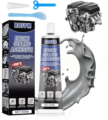 Dichtmasse Motor, Grau, RTV Silikon, Zylinderkopfdichtung, Hochtemperatur, Auspuff Dichtmasse, KüHlerdichtmittel, von Motoren, Getrieben, Ventildeckel, Ölwannen, Pumpen und Kompressoren, 60ML