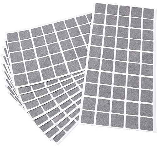 Adsamm FP-15-SA-GR-2020-50-10 FP-15-SA-GR-2020-50 500 x Felt Gliders, Gray, 20x20 mm