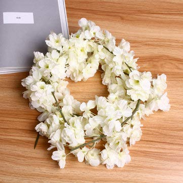 Young21 Decorazioni Domestiche di Nozze della Ghirlanda della Vite D'Attaccatura del Fiore di Cherry Blossom del Fiore Artificiale - Bianco