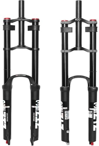 splumzer 26/27.5/29 inch Mountain Bike Air Suspension Fork,Rebound Adjustment,180mm Travel,QR 9x100mm, 1-1/8 Straight Steerer, Ultralight Double Shoulder Design Front Fork for XC/AM MTB