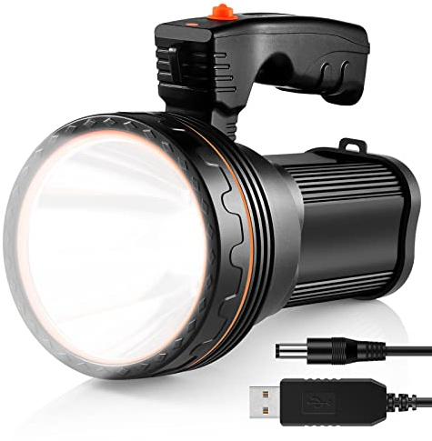 Case Wonder Lampe de poche LED rechargeable haute puissance 7000 lumens lampe de poche super lumineuse lampe de camping étanche projecteur portable projecteur extérieur
