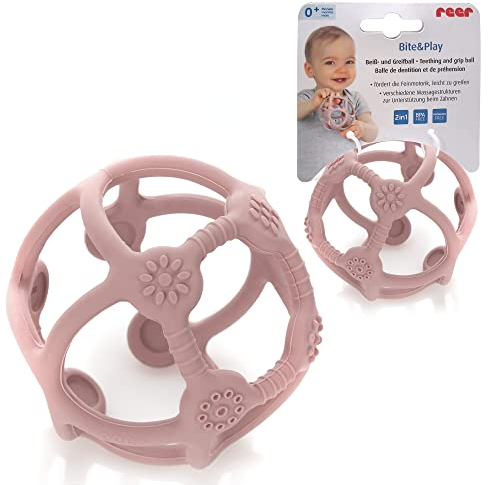 reer Bite&Play Beiß- und Greifball fürs Baby, Beißring und Spielzeug fürs Kleinkind, tolles Geschenk